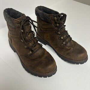 Sonoma women's "arabelle" brown hiking boots, size 7W